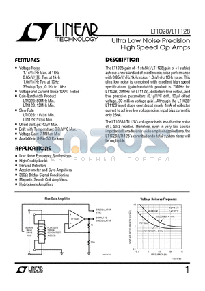 LT1028M datasheet - Ultra Low Noise Precision High Speed Op Amps