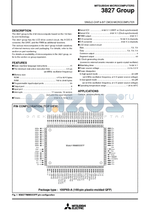 M38273EDMXXXFP datasheet - SINGLE-CHIP 8-BIT CMOS MICROCOMPUTER